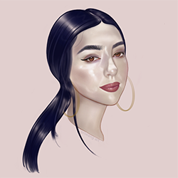 Painting of a spanish female.